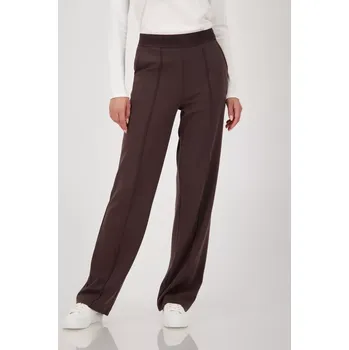 Dámské kalhoty MONARI FASHION CONTRASTS dámské kalhoty hnědé s gumou v pase