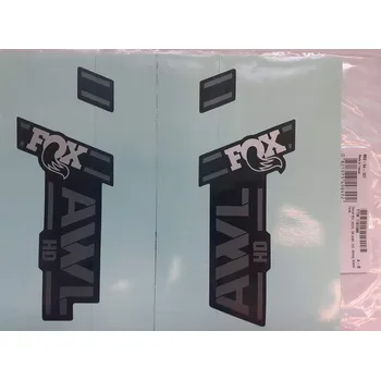 Vidlice na kolo NÁLEPKY FOX NA VIDLICI 36 A 36SL SADA - AWL 2025 ŠEDÉ LESK NA ČERNOU VIDLICI