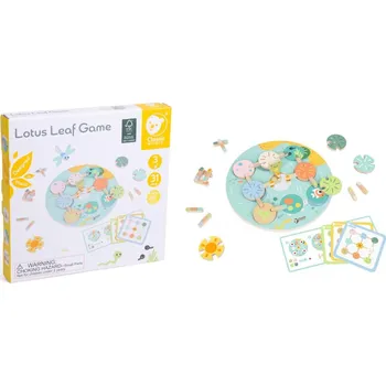 Dřevěná hračka Hra Lotusový list dřevěná v krabici 28x28x4cm