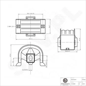Zavěšení motoru Podložka motoru VW California T5 T6 Multivan T5 T6 Transporter T5 T6, přední 7H0199848D ESEN SKV
