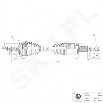 Poloosa kola Přední pravá hnací hřídel Volvo XC70 I Cross Country 30783102 ESEN SKV
