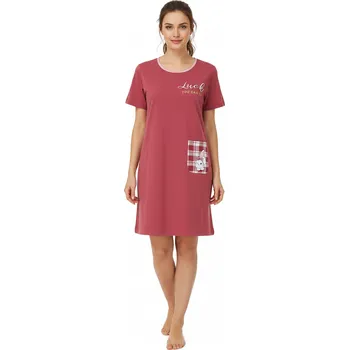 Dámská noční košile Dámská noční košile bordó WOLF D2532 Velikost: XXXL
