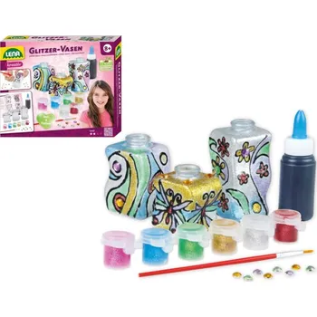 kreativní sada Kreativní sada Třpytivé vázy - malování na sklo s doplňky v krabici