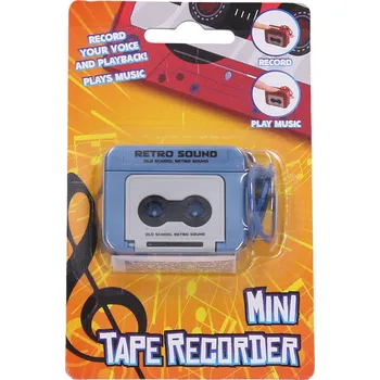 Wiky Přívěsek na klíče kazetový nahrávač s efekty 5,5cm Barvy: modrá