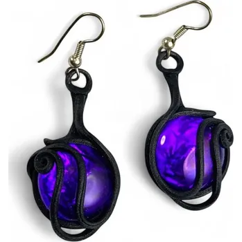 Náušnice Filipová SKLO - náušnice - fialové