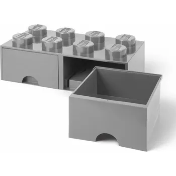 úložný prostor na hračky Room Copenhagen LEGO Brick Drawer 8 šedá, úložný box