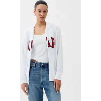 Dámská mikina GAP Dámské Mikina s logem a kapucí GAP Bílá XS (2243361)