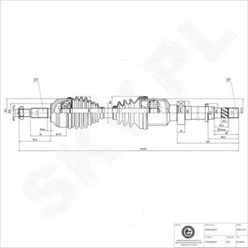 Poloosa kola Poloosa pohonu Dacia Logan II MCV II Sandero II Renault Clio IV, přední pravá 391000262R ESEN SKV