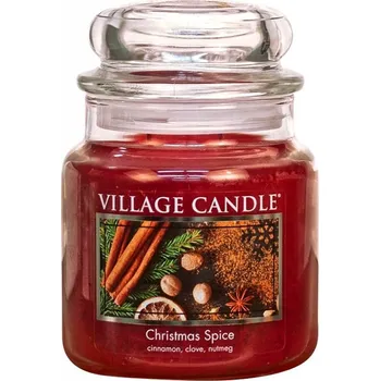 Svíčka VILLAGE CANDLE vonná svíčka ve skle Christmas Spice, střední