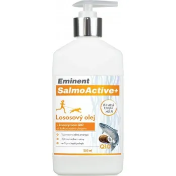 Eminent Lososový olej SalmoActive+ psi a kočky 500ml + DÁREK /Eminent pochoutky Collagen Strips 60g/ ZDARMA