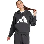 Dámská mikina s kapucí ADIDAS-W BL FT HD BLACK/WHITE Černá L