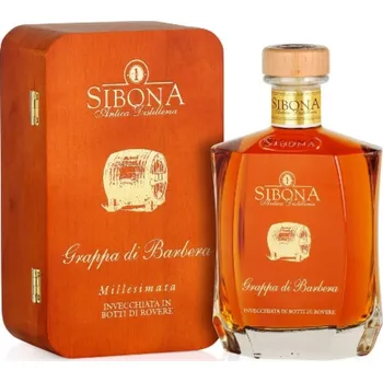 Rum Sibona Grappa di Barbera 44% 0,7 l (dřevěná krabička)
