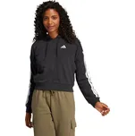 Dámská mikina se zipem ADIDAS-W 3S FT FZ HD BLACK/WHITE Černá L