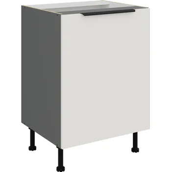 Kuchyňská skříňka 60 D 1F BB, Spodní kuchyňská skříňka Aria bílá/antracit