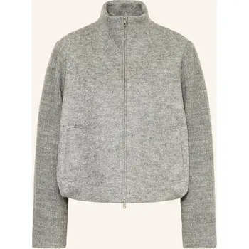 Boss Dámské Sako Jundalini Z Kombinace Materiálů, šedá, 44