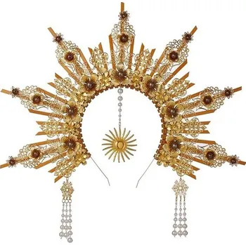 Karnevalový kostým COSDREAMER Halo Crown Mary Goddess Čelenka Ženy Halloween Kostým Goddess Pokrývka hlavy (O)