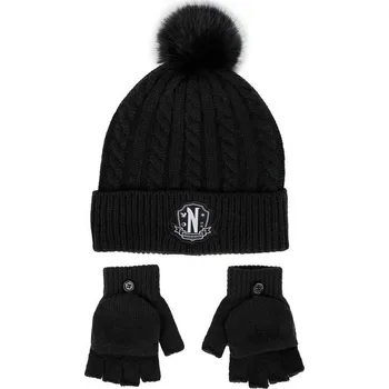 Čepice Zimní set Netflix|Wednesday: Akademie Nikdyvíc (univerzální)