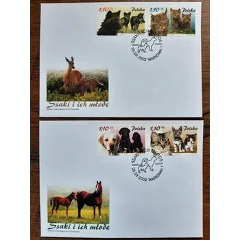 Sběratelství POLSKO FDC 3960/3, savci s mláďaty, r. 2002
