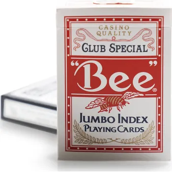 Pokerová karta Poker karty Bicycle Bee Jumbo index - Červené