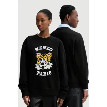 Pánská mikina Bavlněná mikina Kenzo x Verdy černá barva, s aplikací, FF58SW2394MF.99J 99X, vel. M