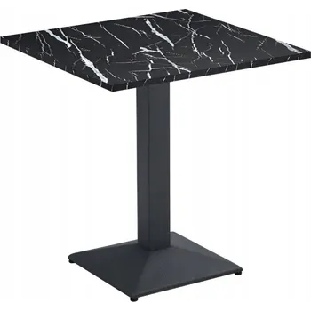 Jídelní stůl Kuchyňský stůl Kondela čtvercový černý 70 x 70 x 75 cm