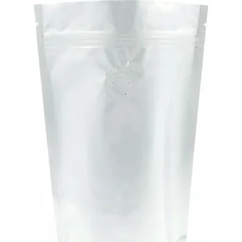 Doypack sáček 250g Stříbrný (Silver) + Ventil + Zip 10 kusů