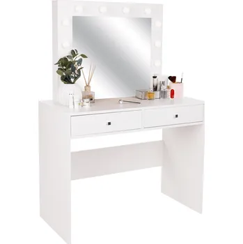 Toaletní stolek Toaletní Stolek Kondela bílý matný 100 x 145 x 50 cm