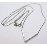 Klenoty Budín Dámský zlatý náhrdelník hladký trojúhelník z bílého zlata 585/1,70gr 45cm HK4073 (Klenoty Budín Dámský zlatý náhrdelník hladký trojúhelník z bílého zlata 585/1,70gr 45cm HK4073)