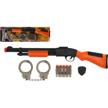 Puška/brokovnice +pouta+náboje na přísavky plast 50cm na kartě