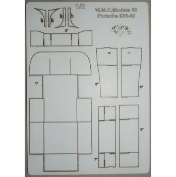 Papírový model Porsche 936-80 - Laserové doplňky - kostra