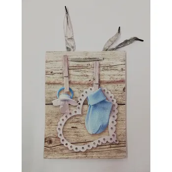 Dárková taška Dárková taška - 23,5 x 18 cm - Narození miminka - chlapeček 3