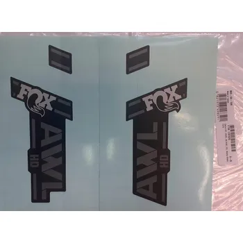 Vidlice na kolo NÁLEPKY FOX NA VIDLICI 36 A 36SL SADA - AWL 2025 ŠEDÉ MAT NA ČERNOU VIDLICI