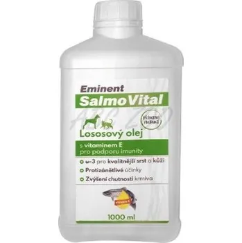 Eminent Lososový olej SalmoVital psi a kočky 1000ml + DÁREK /Eminent pochoutky Collagen Strips 60g/ ZDARMA