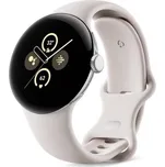 Google Pixel Watch LTE 41 mm – Polished Silver / Chalk Active Band