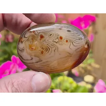 Přírodní kámen Troml kámen achát 46g Čína