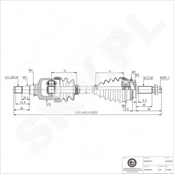 Přední levá hnací hřídel Toyota Corolla 4342002270 ESEN SKV