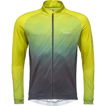 cyklistický dres Klimatex HINAU Pánský hřejivý cyklodres, světle zelená, 2XL