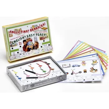 Desková hra Angličtina! Brnkačka! společenská hra na baterie v krabici 22x16x3cm