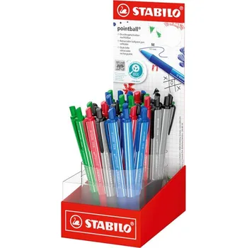 Kuličkové pero STABILO pointball colorful, 38ks ve stojánku