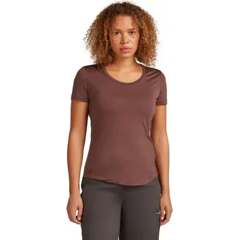 Dámské tričko Dámské merino tričko s krátkým rukávem ICEBREAKER Wmns 125 Cool-Lite Sphere III SS Scoop, Carob velikost: XL