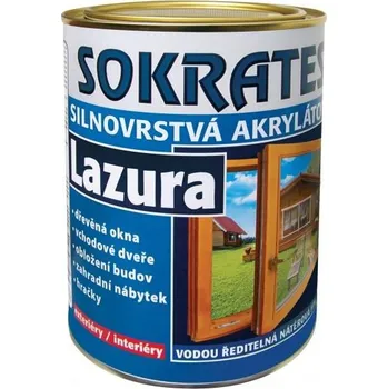 Lak na dřevo SOKRATES Lazura silnovrstvá báze ČIRÁ 9 kg