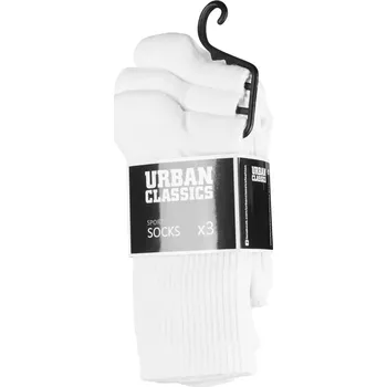 Dámské ponožky Unisex ponožky Urban Classics Sport Socks 3-Pack velikost 39-42 white