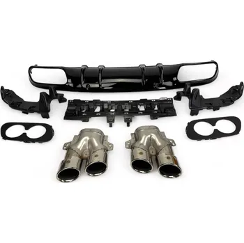 PROTEC Difuzor + koncovky výfuku (CHROM) – pro Mercedes-Benz C205 Coupé a A205 Cabriolet