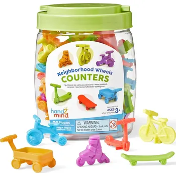 Hračka pro nejmenší Barevné třídění - vše co má kola/ sada 72 ks