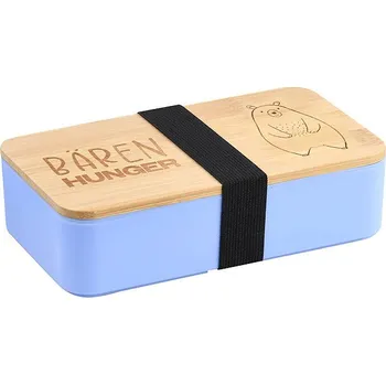 Svačinový box Kesper Obědový box modrý, bambus, plast 18,5 × 10,5 × 5cm