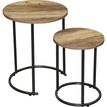 Konferenční stolek DOCHTMANN Joya Odkládací stolek 40 × 49 cm stohovatelný kulatý 2 ks