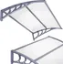 Stříška nad vchodové dveře Springos Polyroof HA7474 šedá 120 x 80 cm