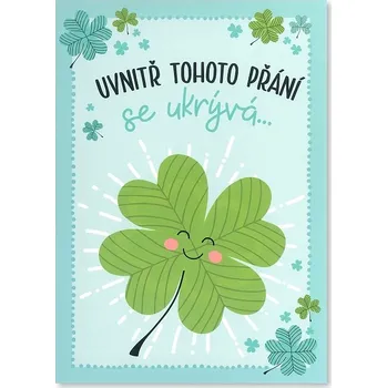 Albi Přání s efekty - ČTYŘLÍSTEK / hrací a svítící efekt AX