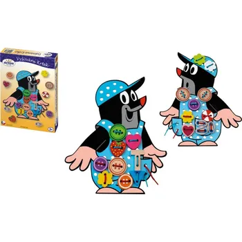 Dřevěná hračka Vyšívání Krtek dřevo 23x33x4cm