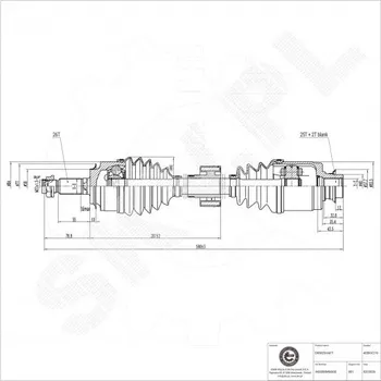 Poloosa kola Poloosa hnací Honda Civic VIII přední pravá 44305SMGG00 ESEN SKV